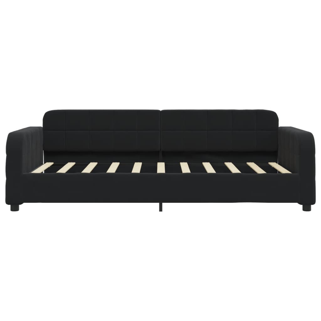 Letto da Giorno Nero 90x190 cm in Velluto | homemem39