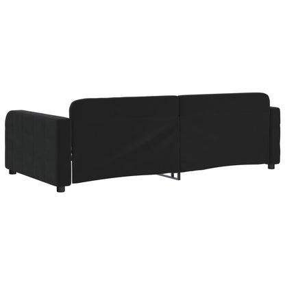 Letto da Giorno Nero 90x190 cm in Velluto | homemem39