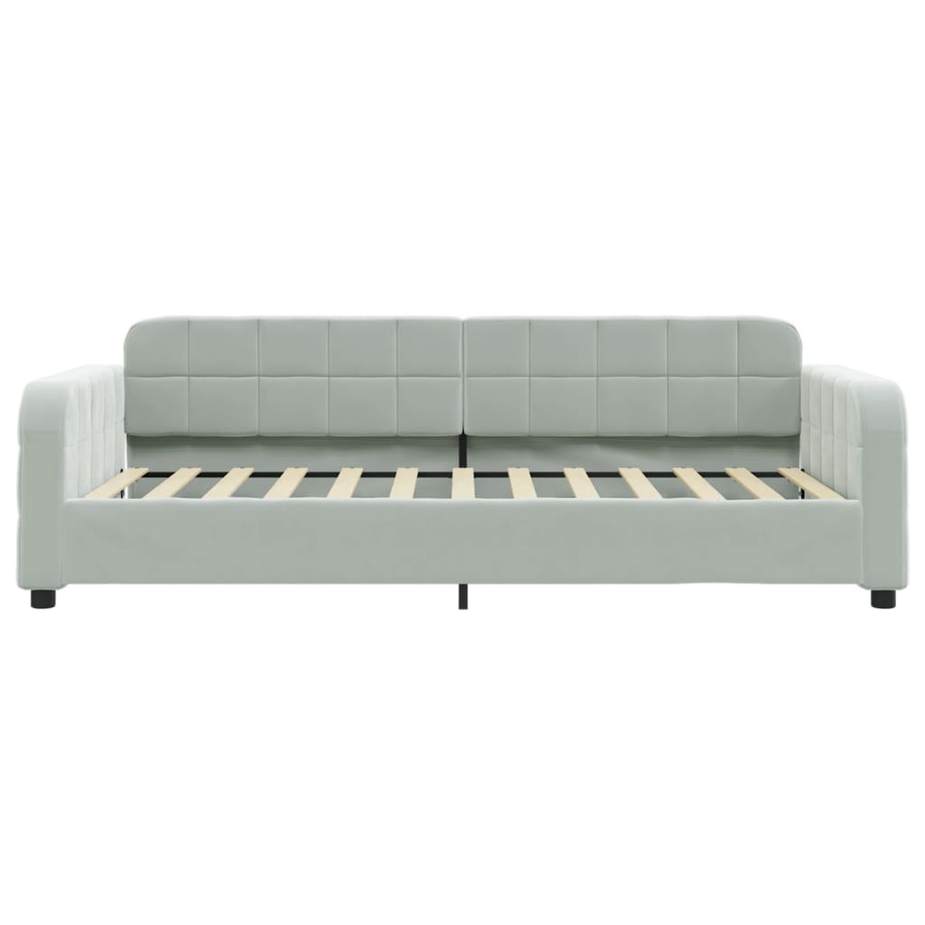 Letto da Giorno Grigio Chiaro 100x190 cm in Velluto | homemem39
