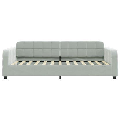 Letto da Giorno Grigio Chiaro 100x190 cm in Velluto | homemem39