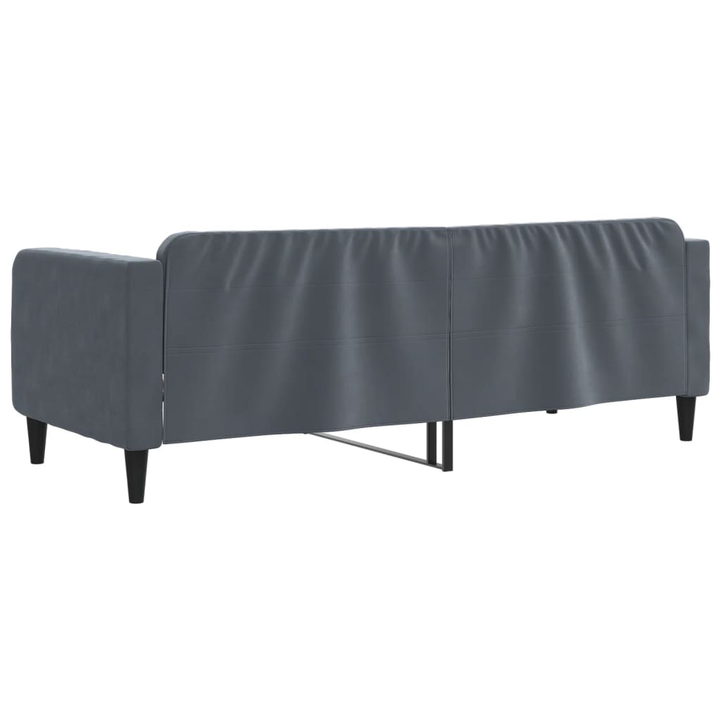 Letto da Giorno Grigio Scuro 80x200 cm in Velluto - homemem39