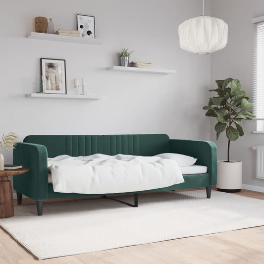 Letto da Giorno Verde Scuro 80x200 cm in Velluto - homemem39