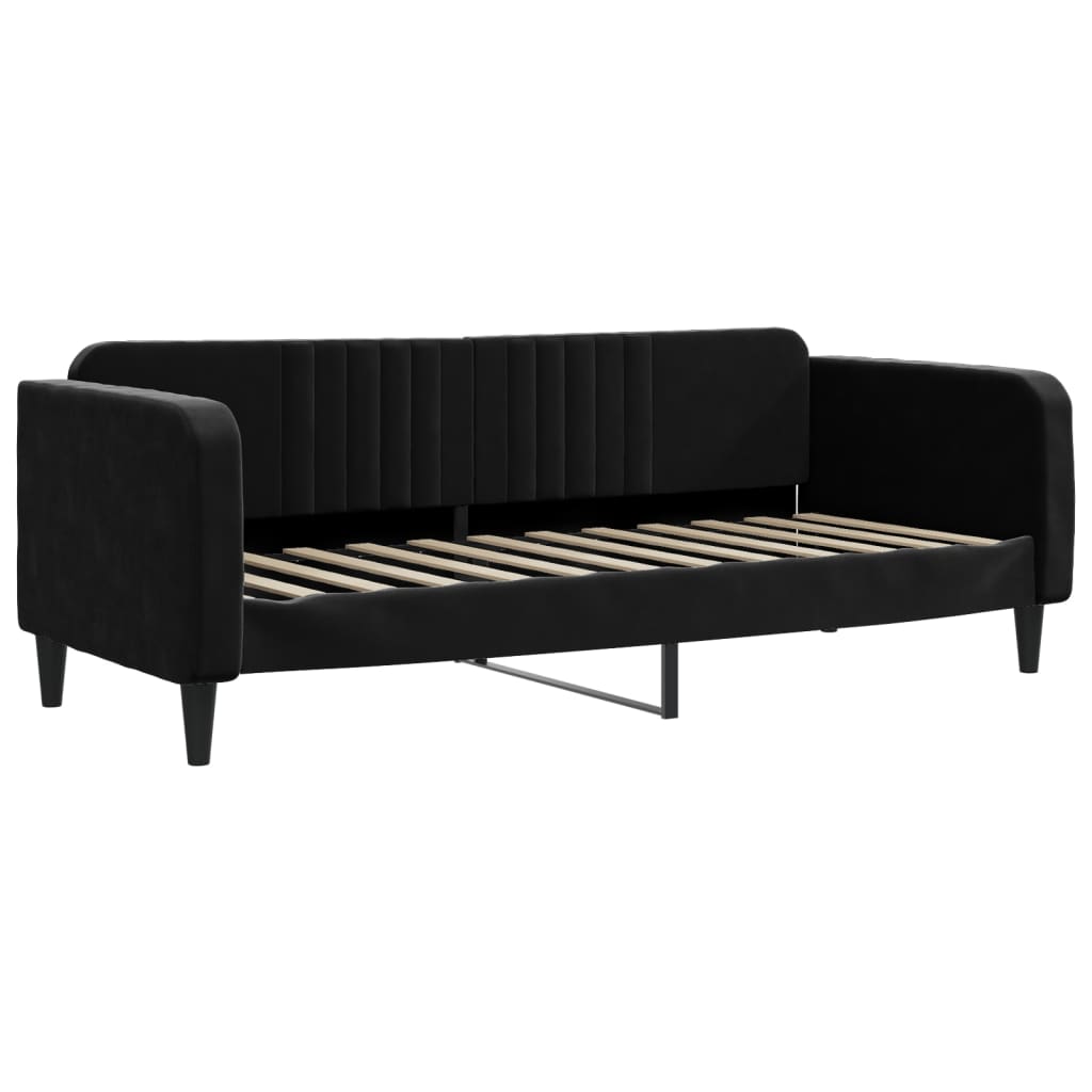 Letto da Giorno Nero 80x200 cm in Velluto | homemem39
