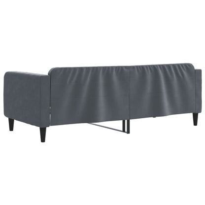 Letto da Giorno Grigio Scuro 90x200 cm in Velluto