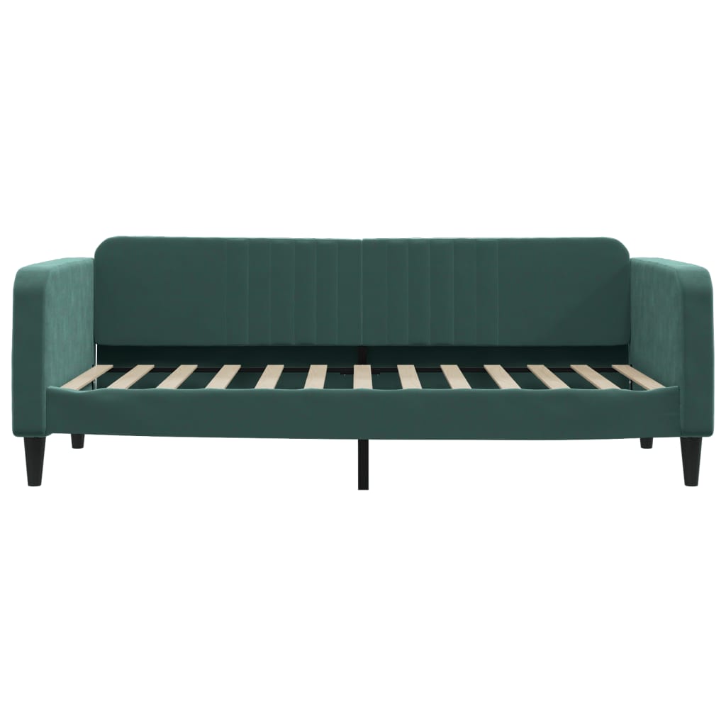 Letto da Giorno Verde Scuro 90x200 cm in Velluto - homemem39