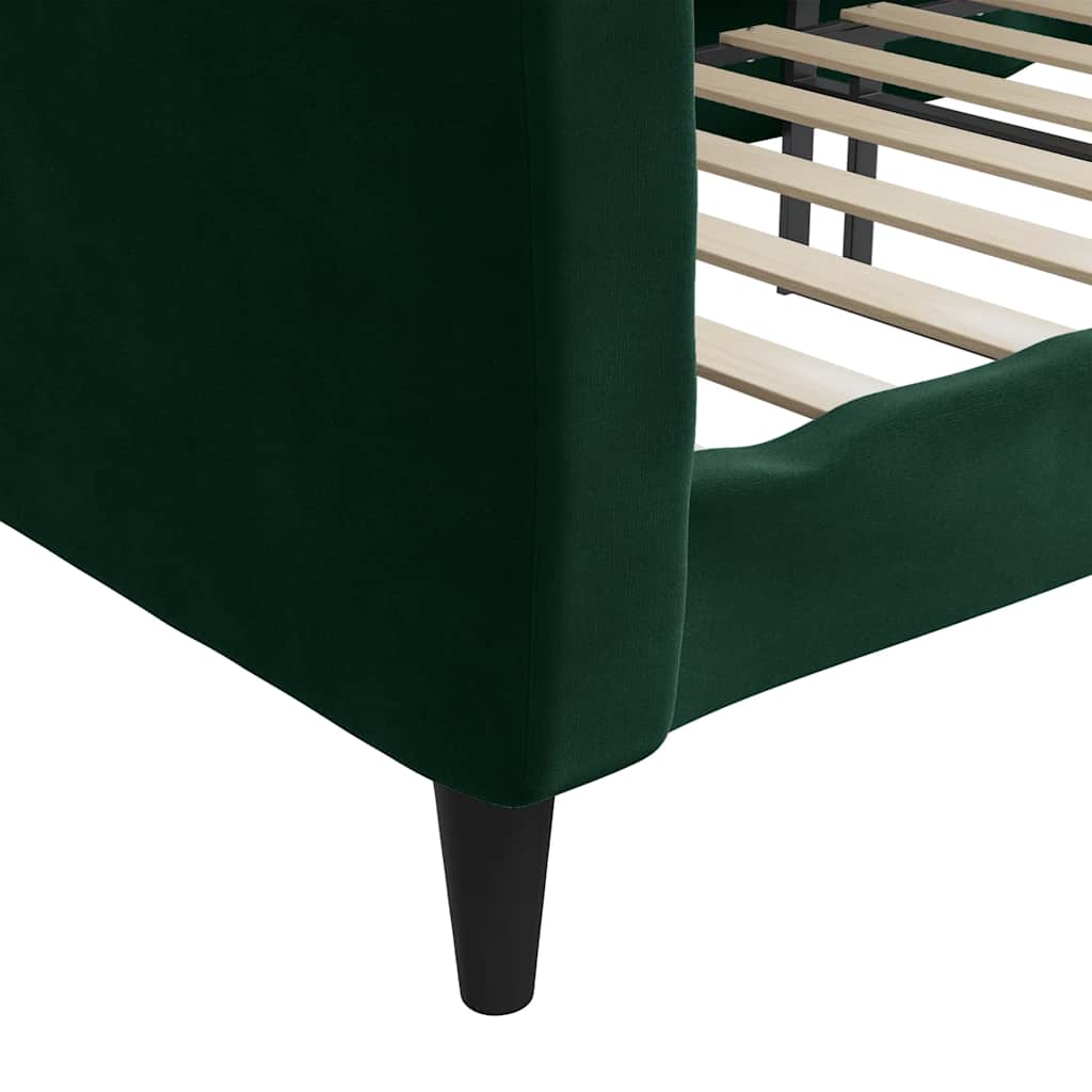 Letto da Giorno Verde Scuro 100x200 cm in Velluto | homemem39
