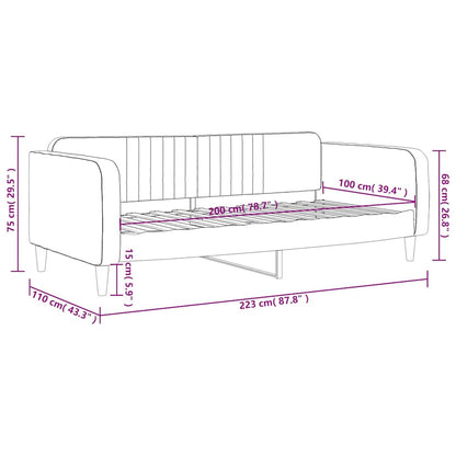 Letto da Giorno Verde Scuro 100x200 cm in Velluto | homemem39