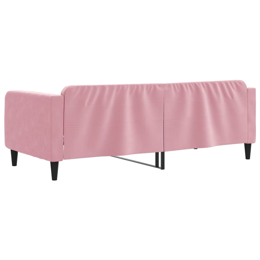 Letto da Giorno Rosa 100x200 cm in Velluto - homemem39