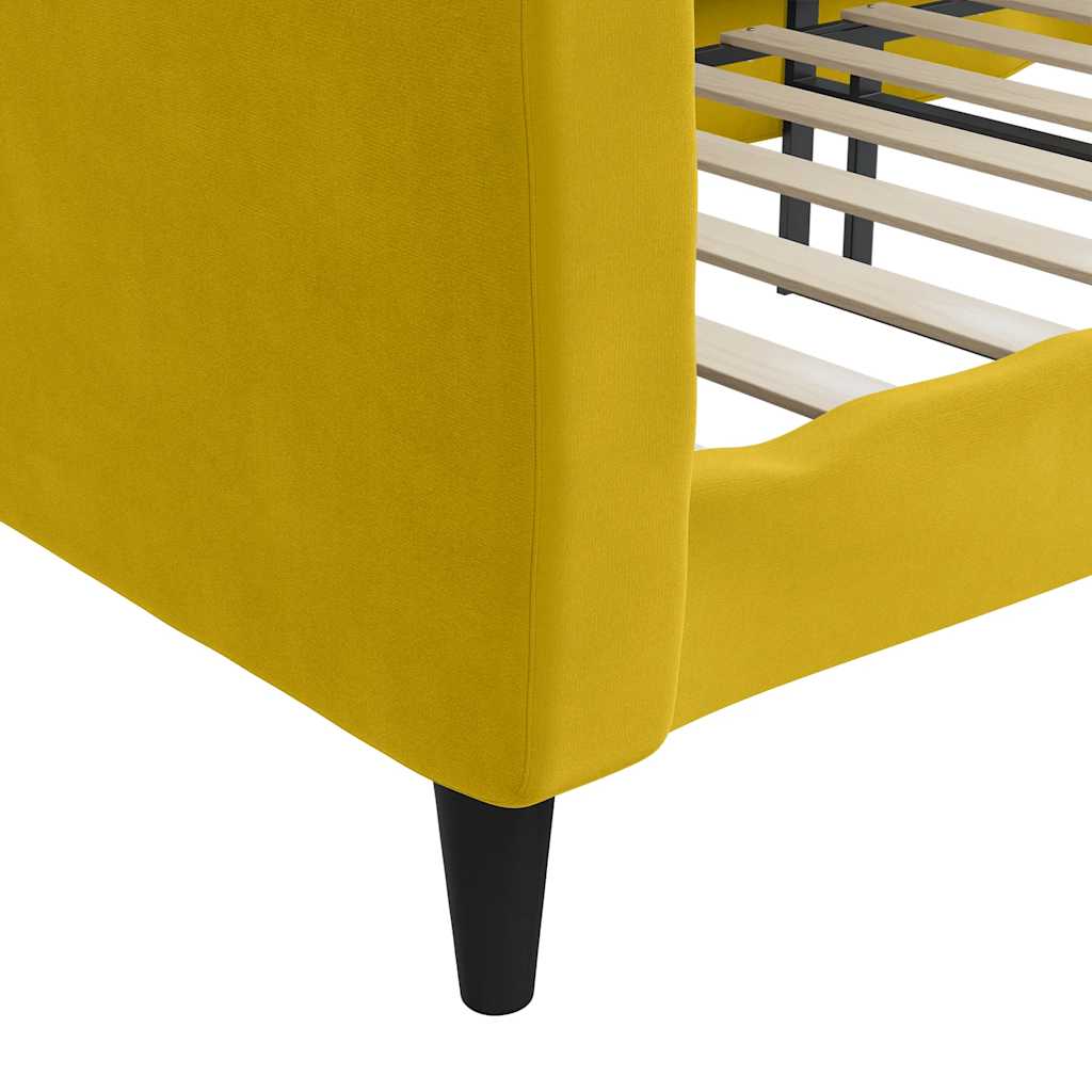 Letto da Giorno Giallo 100x200 cm in Velluto | homemem39