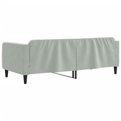 Letto da Giorno Grigio Chiaro 90x190 cm in Velluto - homemem39
