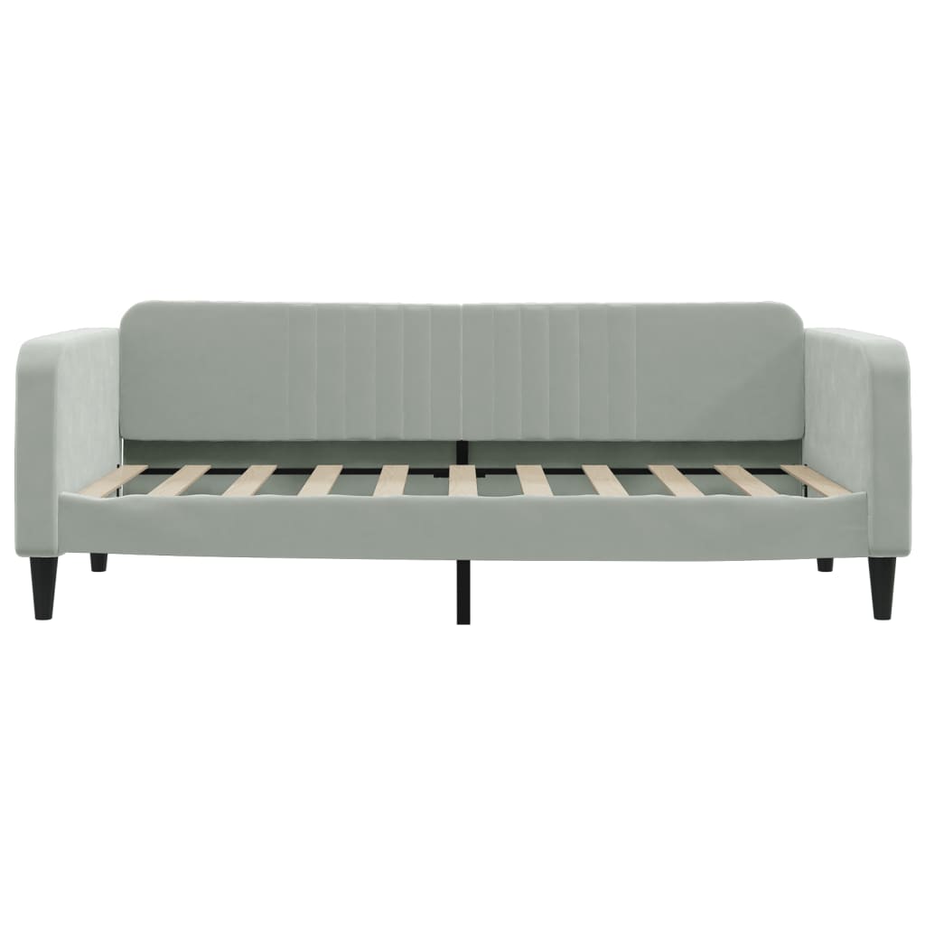 Letto da Giorno Grigio Chiaro 100x190 cm in Velluto | homemem39