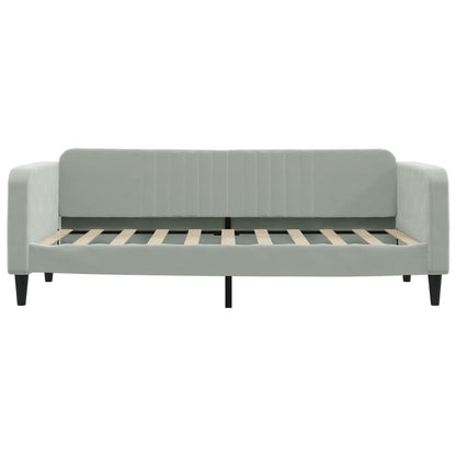 Letto da Giorno Grigio Chiaro 100x190 cm in Velluto | homemem39