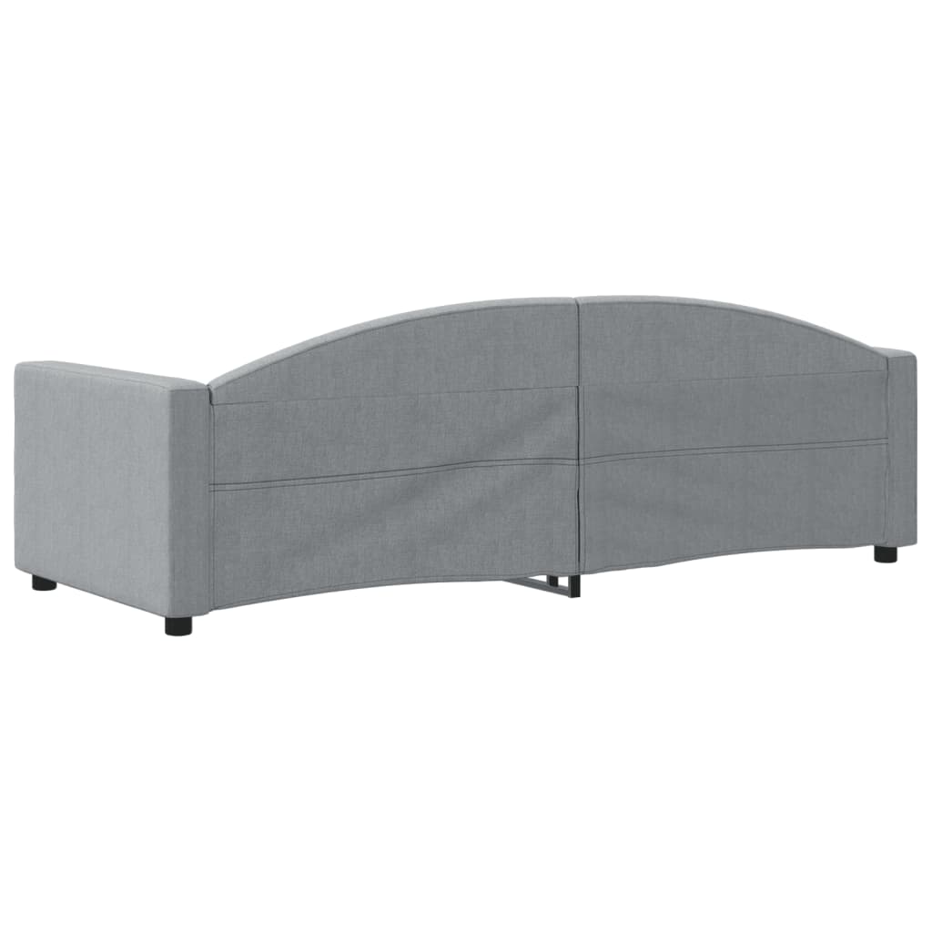 Letto da Giorno Grigio Chiaro 80x200 cm in Tessuto - homemem39