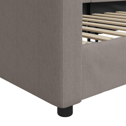 Letto da Giorno Tortora 80x200 cm in Tessuto
