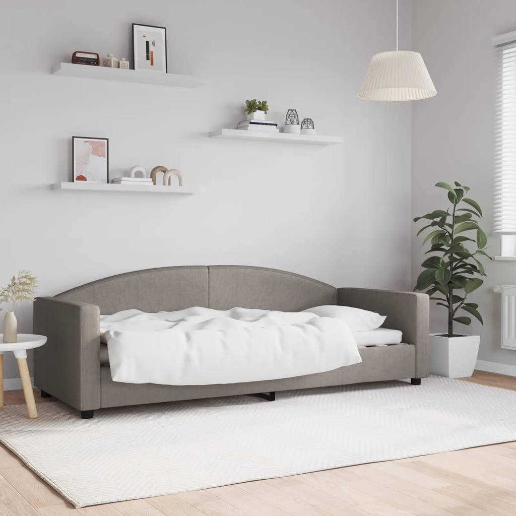Letto da Giorno Tortora 80x200 cm in Tessuto