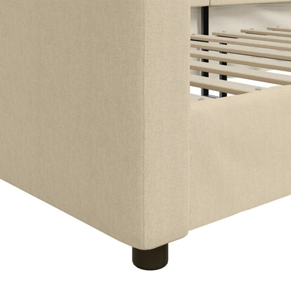 Letto da Giorno Crema 80x200 cm in Tessuto - homemem39