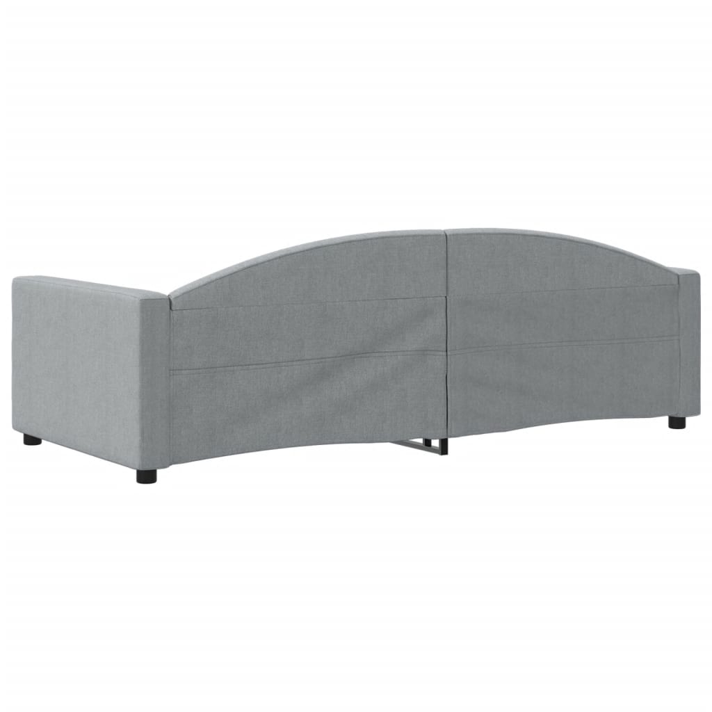 Letto da Giorno Grigio Chiaro 90x200 cm in Tessuto - homemem39