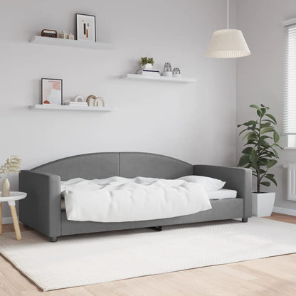 Letto da Giorno Grigio 90x200 cm in Tessuto - homemem39