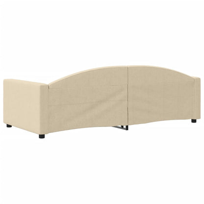 Letto da Giorno Crema 90x200 cm in Tessuto - homemem39