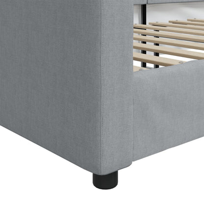 Letto da Giorno Grigio Chiaro 100x200 cm in Tessuto - homemem39