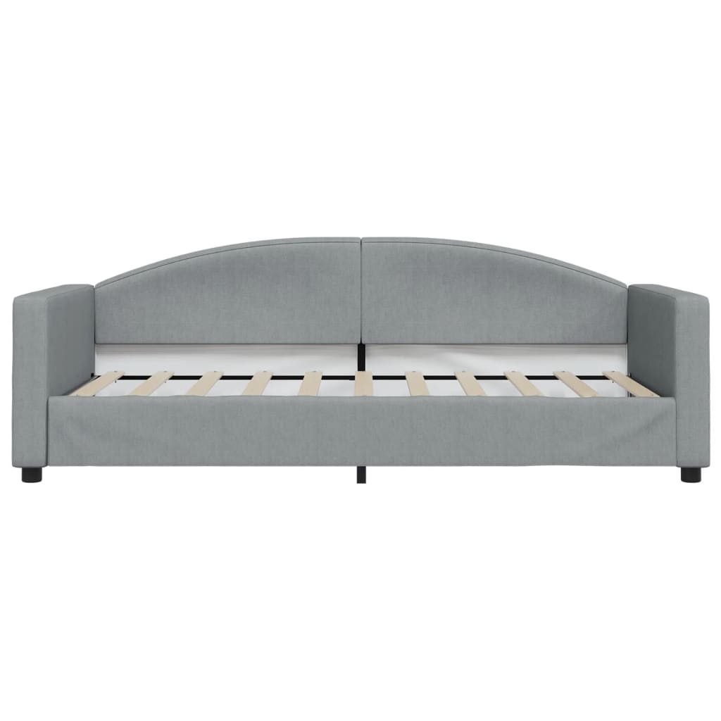 Letto da Giorno Grigio Chiaro 90x190 cm in Tessuto - homemem39