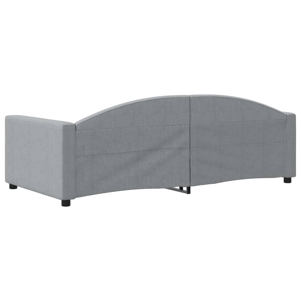Letto da Giorno Grigio Chiaro 90x190 cm in Tessuto - homemem39