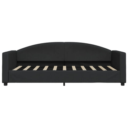 Letto da Giorno Nero 90x190 cm in Tessuto - homemem39