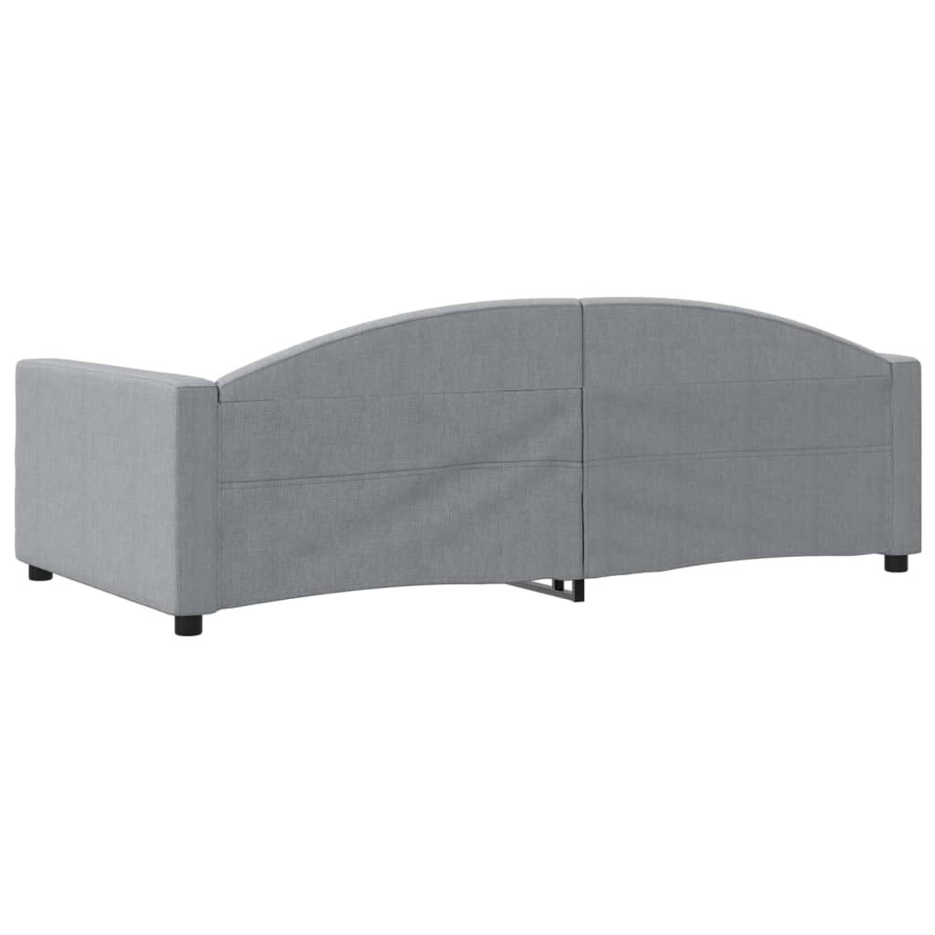 Letto da Giorno Grigio Chiaro 100x190 cm in Tessuto | homemem39