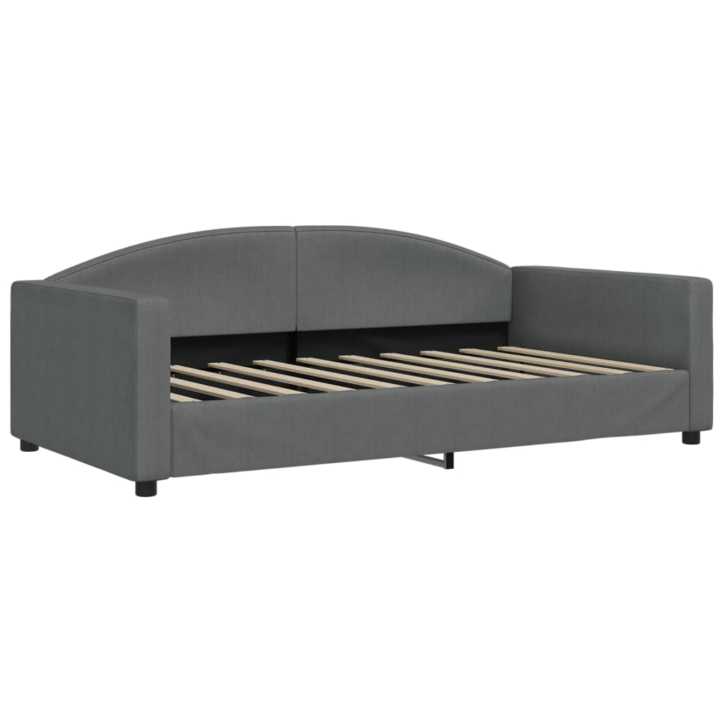 Letto da Giorno Grigio Scuro 100x190 cm in Tessuto | homemem39