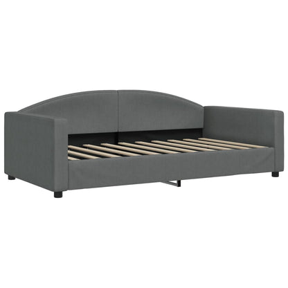 Letto da Giorno Grigio Scuro 100x190 cm in Tessuto | homemem39