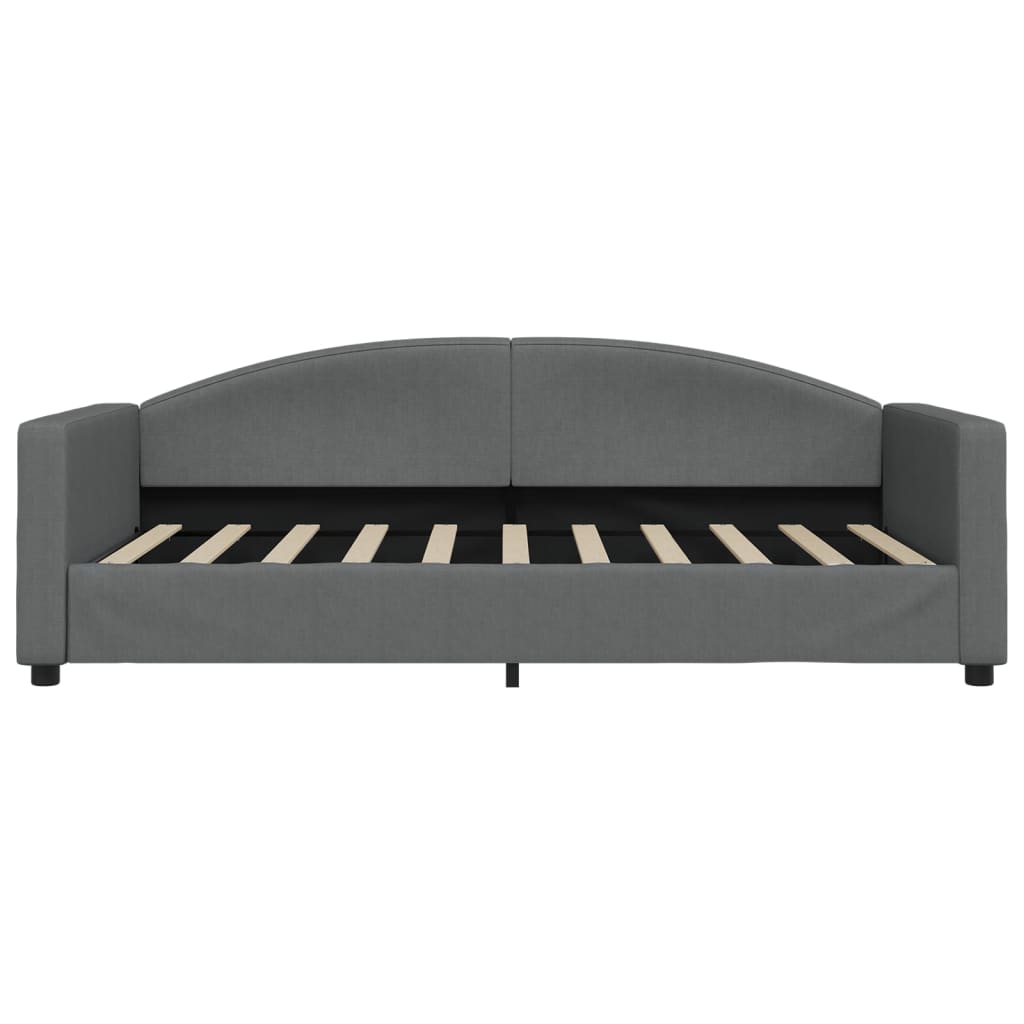 Letto da Giorno Grigio Scuro 100x190 cm in Tessuto | homemem39