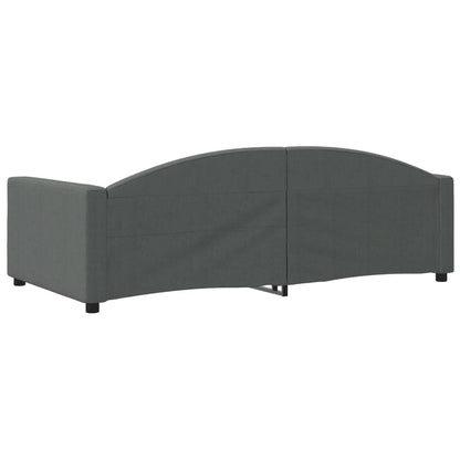 Letto da Giorno Grigio Scuro 100x190 cm in Tessuto | homemem39