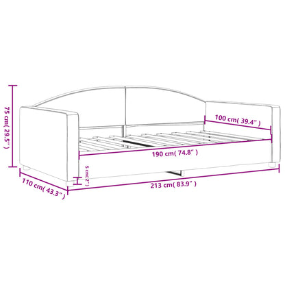 Letto da Giorno Grigio Scuro 100x190 cm in Tessuto | homemem39
