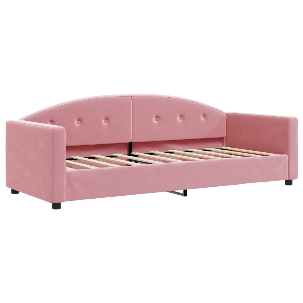 Letto da Giorno Rosa 80x200 cm in Velluto | homemem39
