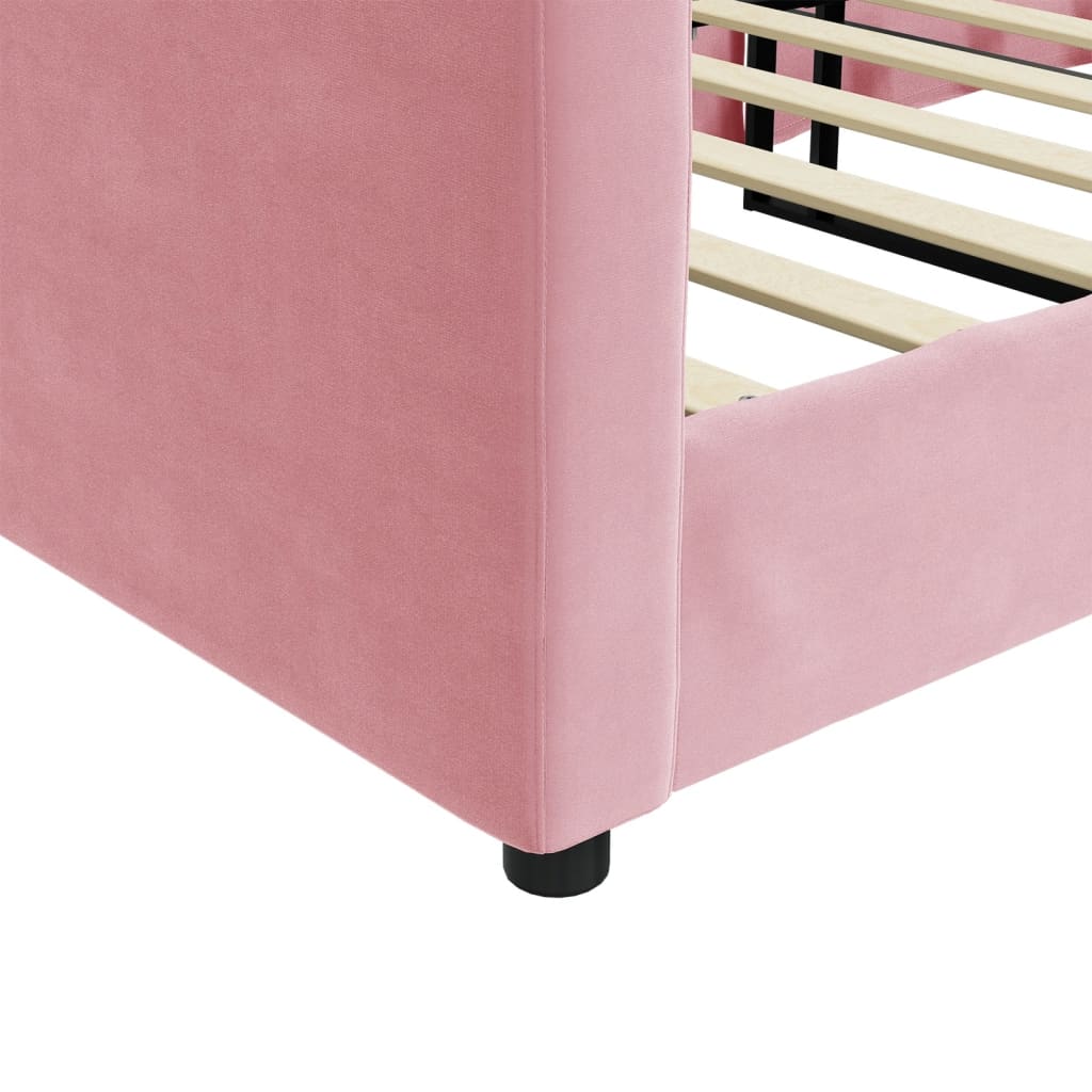 Letto da Giorno Rosa 80x200 cm in Velluto | homemem39