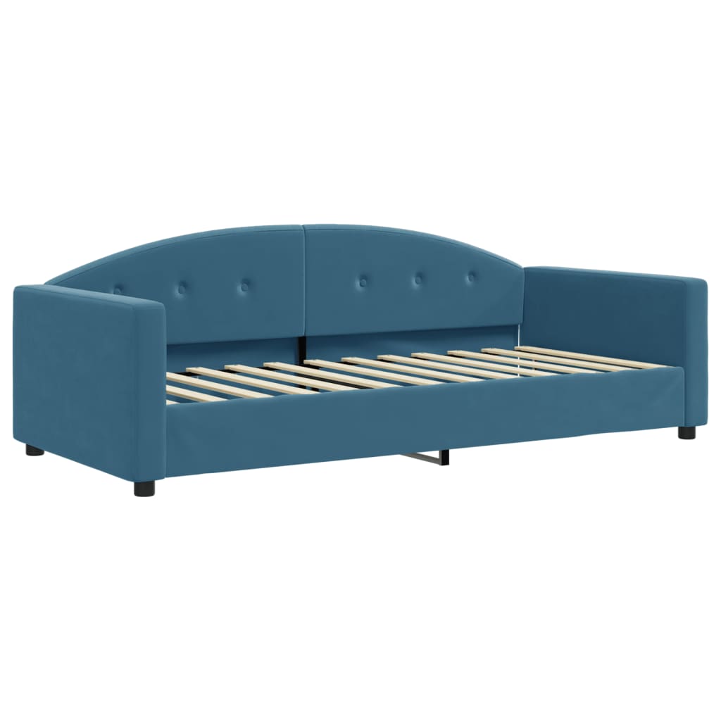 Letto da Giorno Blu 90x200 cm in Velluto - homemem39