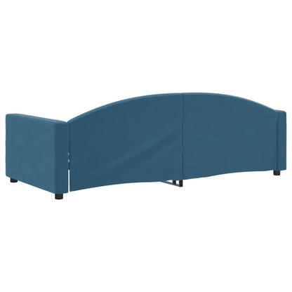 Letto da Giorno Blu 90x200 cm in Velluto - homemem39