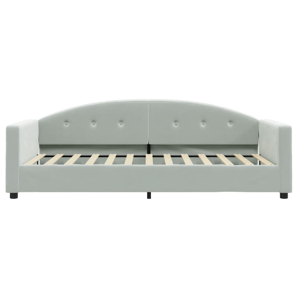 Letto da Giorno Grigio Chiaro 90x200 cm in Velluto | homemem39