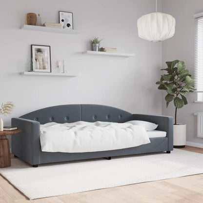 Letto da Giorno Grigio Scuro 90x200 cm in Velluto - homemem39