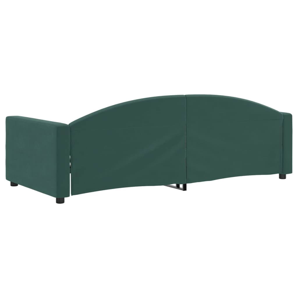 Letto da Giorno Verde Scuro 90x200 cm in Velluto