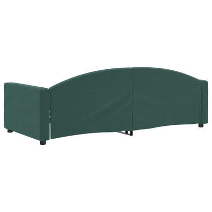 Letto da Giorno Verde Scuro 90x200 cm in Velluto