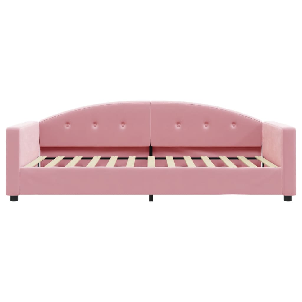 Letto da Giorno Rosa 90x200 cm in Velluto - homemem39