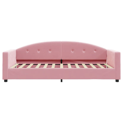 Letto da Giorno Rosa 90x200 cm in Velluto - homemem39