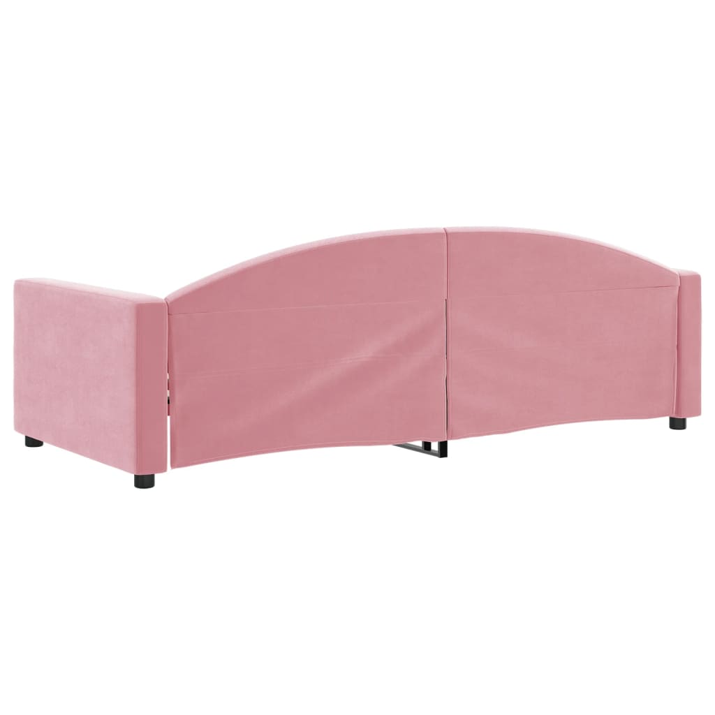 Letto da Giorno Rosa 90x200 cm in Velluto - homemem39