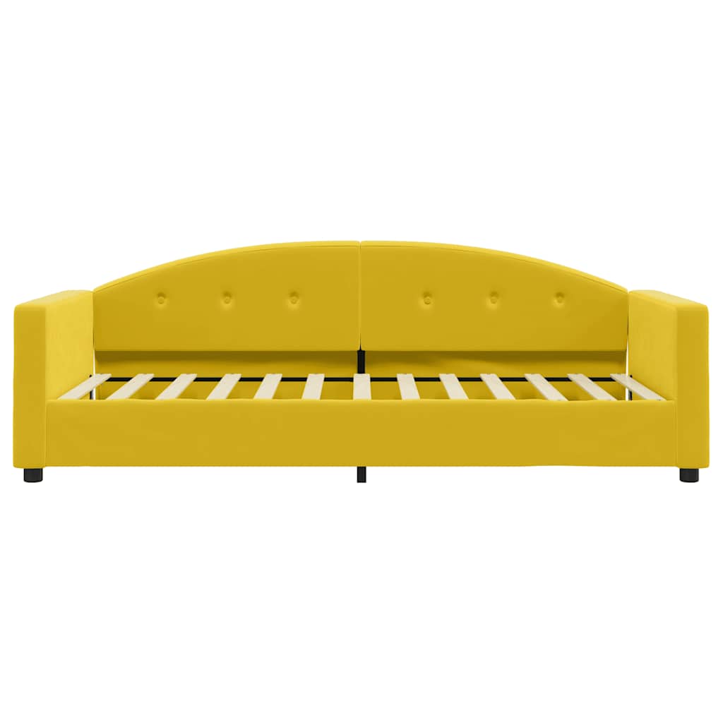 Letto da Giorno Giallo 90x200 cm in Velluto | homemem39