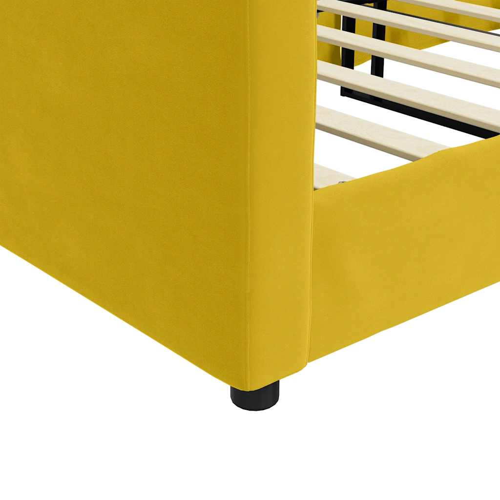 Letto da Giorno Giallo 90x200 cm in Velluto | homemem39