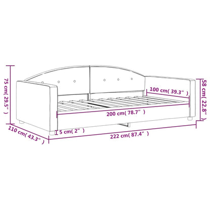 Letto da Giorno Rosa 100x200 cm in Velluto | homemem39