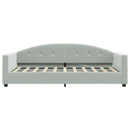 Letto da Giorno Grigio Chiaro 90x190 cm in Velluto