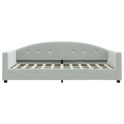Letto da Giorno Grigio Chiaro 100x190 cm in Velluto | homemem39