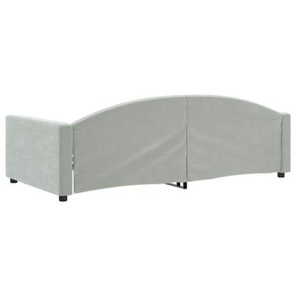 Letto da Giorno Grigio Chiaro 100x190 cm in Velluto | homemem39